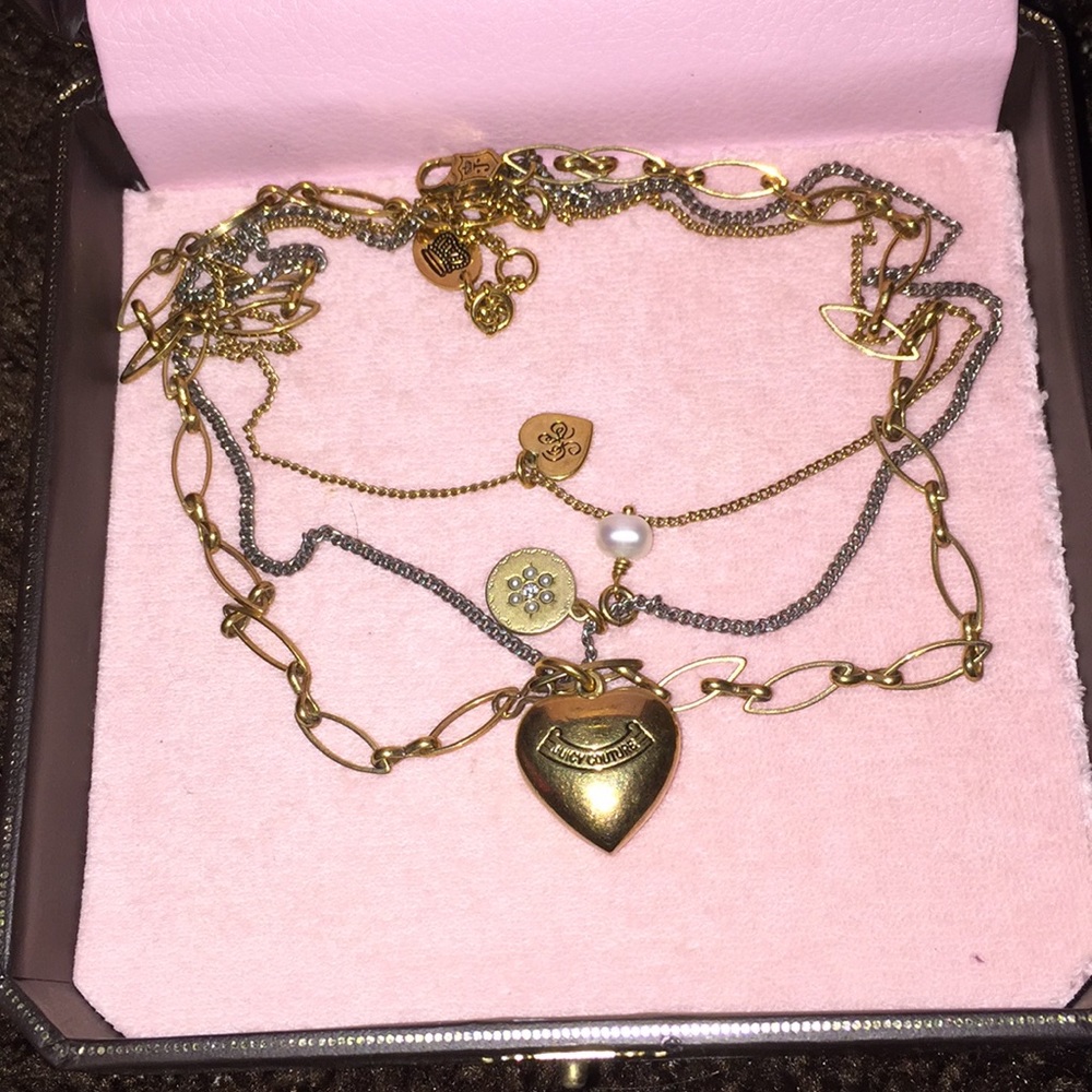 Juicy couture triple necklace